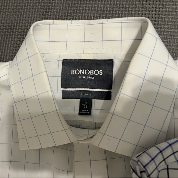 4 x Mens Bonobos Daily Grind Wrinkle-Free Slim Fit Dress Shirt 16 35 - Picture 8 of 11